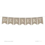 Dessert Burlap Pennant Party Banner