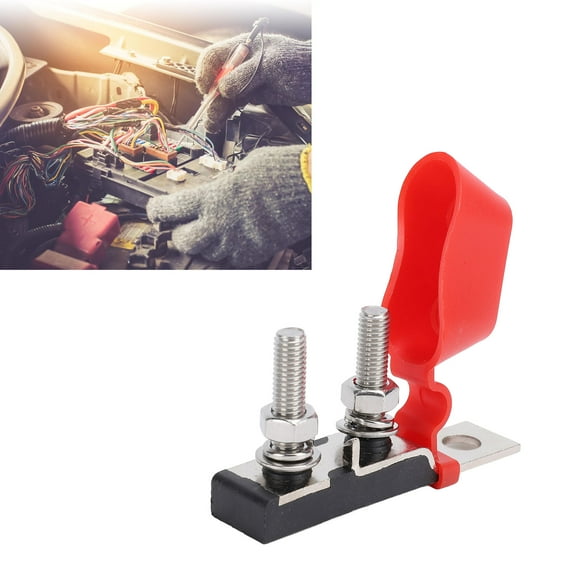 Dual Terminal Fuse Block DC58V M8 Double Studs MRBF Fuse Holder Car Marine Boat RV