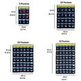 thumbnail image 4 of Numbered Pocket Chart Over Door Hanging Classroom Organizer for Cell Phones Calculators Holders Blue, 4 of 4