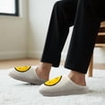 thumbnail image 5 of Retro Smile Face Slippers for Women Men Cute Soft Plush House Slippers Indoor Outdoor Warm Lightweight Fuzzy Slides, 5 of 5