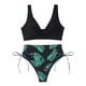 thumbnail image 1 of Traje de Baño de Dos Piezas para las Mujeres Impresión Hoja Sexy Estilo Dividido, Traje de Baño Conservador para la Piscina Y la Playa, 1 of 4