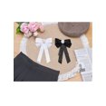thumbnail image 5 of INSPIRE CHIC Corbata de broche de cinta elegante para mujeres con encaje y cuentas para varias ocasiones Negro, 5 of 5