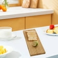 thumbnail image 4 of weibbin Small Wooden Platters Rectangle Boards Acacia Wood Serving Trays Home Decor Cheese Board Cake Plates Kitchen Platter for Food Dish Rectangular Dessert Snack Tray (Rectangular), 4 of 7