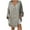 Gray, variant on RYRJJ Womens Button Down Shirts Oversized Linen Cotton Long Sleeve Blouse Tunic Tops Cover Up Shirt Loose Beach Shirt Dress(Gray,M)