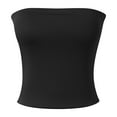 thumbnail image 5 of Tube Tops Women'S Tube Top Sleeveless Stretchy Camisole Removable Padding Strapless Shirt For Layering And Outerwear Black XS, 5 of 6