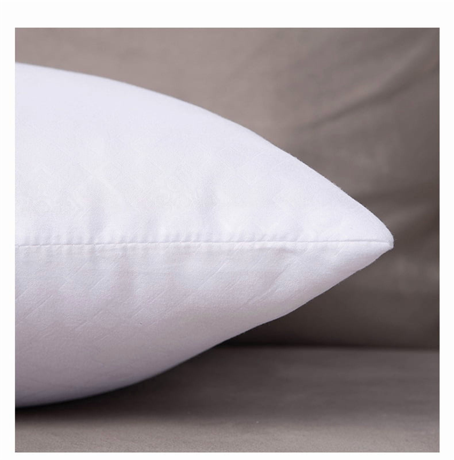 Hongan Throw Pillows Insert (Pack of 4, White) - 18 x 18 Inches Bed and Couch Pillows - Indoor Decorative Pillow Couch Cushion