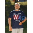 thumbnail image 4 of Election 2024 Haley 2024 Paint Stroke American Flag Mens T Shirt, 4 of 5