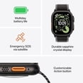 thumbnail image 2 of Apple Watch Ultra 3 GPS + Cellular, caja de titanio negro de 49 mm con correa negra Ocean, 2 of 5