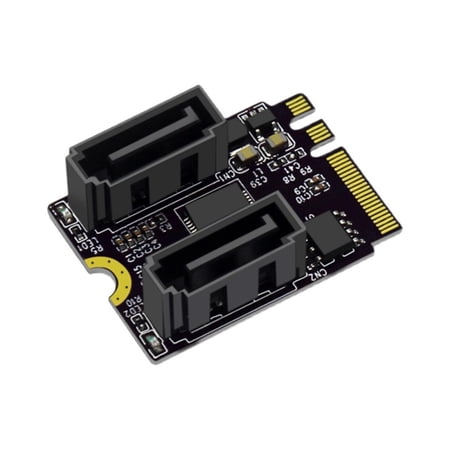 CSYANXING M.2 NGFF to SATA3 Adapter Supports Windows/Linux 2xSATA Cables for Easy Installation