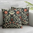 thumbnail image 3 of GOSMITH Chinoiserie Floral Bird Colorful Pillow Covers Orange Sage Green Pimpernel Flower Throw Pillow Cases Vintage Art Pillow Covers Modern Home Decor for Couch Patio Sofa Porch White, 3 of 5
