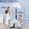 thumbnail image 2 of WYDK Kids Basketball Hoop, Toddler Sports Activity Center w/ 5 Adjustable Height Levels, Basketball Soccer Golf Game Set, Indoor Outdoor Basketball Hoop Set Best Gift for Baby Infant White Clouds, 2 of 8