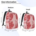 thumbnail image 2 of Honeii Red Meat Print Canvas Backpack for School & Outdoor,Laptop Excursion Backpack,Notebook School Bookbag For Men Women,for Work, Travel, and Everyday Use-Medium, 2 of 5