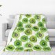 thumbnail image 1 of Fotbe Green Kiwi Manta de Franela Acolchonada con Estampado, Súper Suave y Esponjosa, Extra Grande para Sofá, Cama, Uso Todo el Año-60"x50", 1 of 7