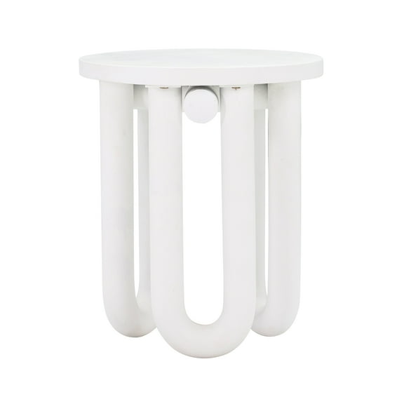 Tildy White Concrete Side Table