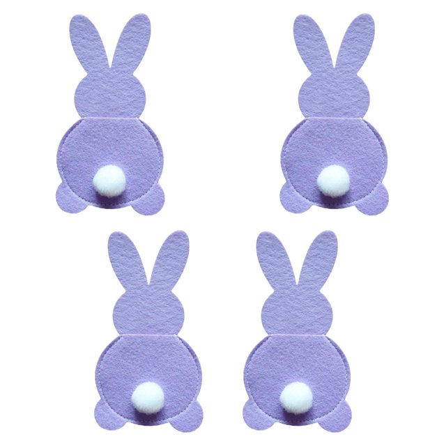 Soportes para cubiertos de Pascua, organizador de utensilios, envolturas para cubiertos, bolsillos reutilizables para cubiertos, bolsa para cubiertos Púrpura Macarena Porta cubiertos