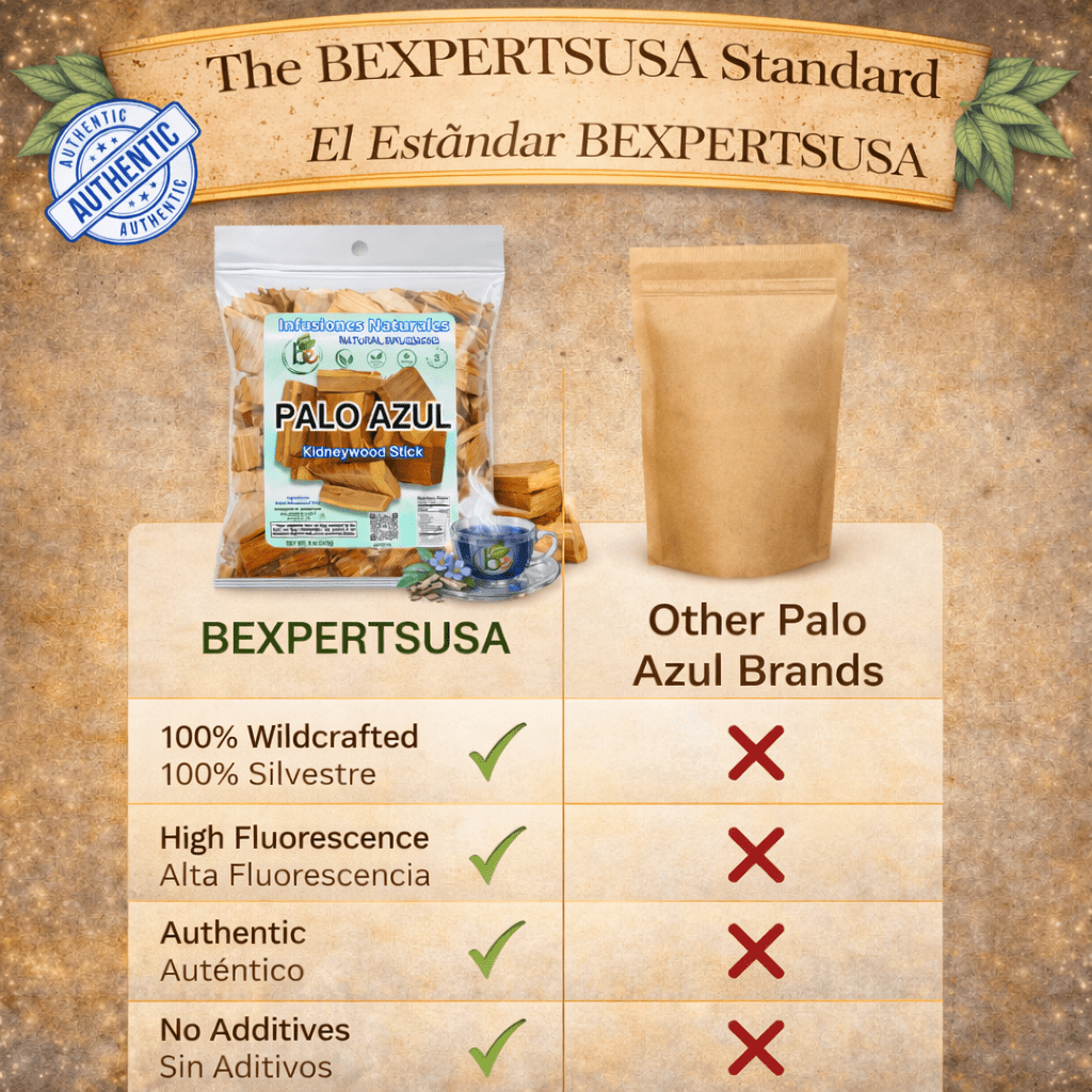 Palo Azul 4oz (141.g) Herbal Tea | Kidneywood (Blue Stick) Te Herbal | Makes 40+ Cups | Wildcrafted Kidney Wood Tea | All Natural Tea, non-GMO.