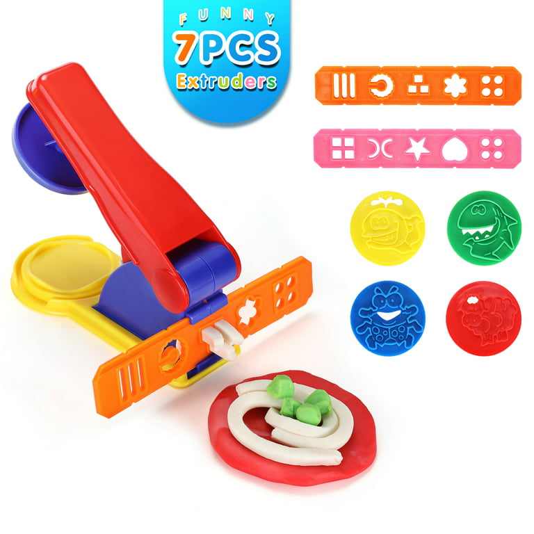 Play Dough Tools Set for Kids For Modeling Shapes - 40PCS Playdough Toys  Accessories with Shapes Cutters Extruder Kiddy Dough Tools Kit for Girls  Boys