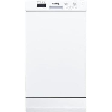 18 in. Built-in Dishwasher with Front Controls, White