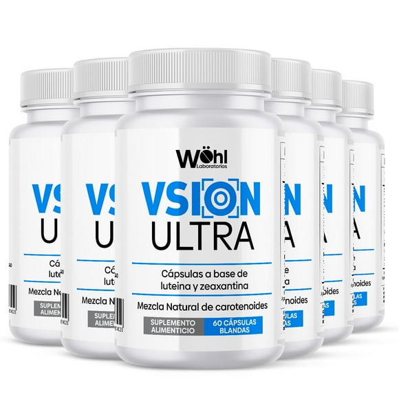 Pack 6 Frascos Vsion Ultra Laboratorios Wöhl Luteína Zeaxantina