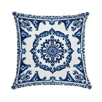 Blue And White Pioneer Flower Pillow Covers,Blue And White Pioneer Flower Throw Pillow Covers 20"×20" ,Living Room Sofa Couch Pillow Covers,Decorative Pillow Covers