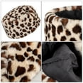 thumbnail image 6 of Gustave Leopard Print Faux Fur Hats for Women Cossack Russian Style Warm Hat Winter Fluffy Hat Thick Ski Beanie Cap "Light Brown", 6 of 9