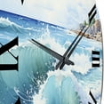 thumbnail image 3 of Designart "Vastness Captured Turquoise Seascapes" Nautical & Beach Oversized Wall Clock, 3 of 6