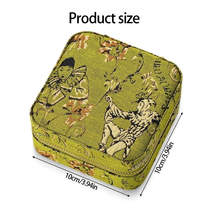 CEORPER Soft Fabric Jewelry Case with Multiple Sections for Safe Necklace Keeping