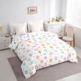 thumbnail image 2 of Erosebridal Colorful Flower Bedding Comforter Set for Girls, Rainbow Polka Dots King Bedding Sets, White, Polka Dots Reversible, 7pcs, 2 of 6