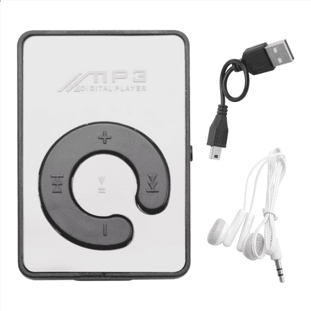 Mini Music MP3 Player with USB Cable Headphones Black