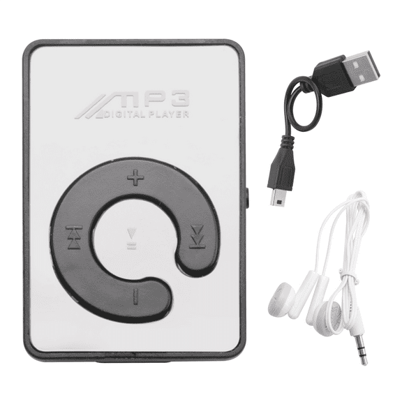 Mini Music MP3 Player with USB Cable Headphones Black