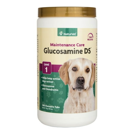 NaturVet 240 Count Glucosamine- DS with Glucosamine and Chondroitin Tablets for