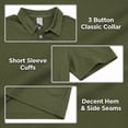 thumbnail image 4 of YUSHOW Men's Polo-Shirt Short Sleeve Performance Moisture Wicking Dry Fit Golf Shirts for Men Navy Army Green,2XL, 4 of 8