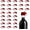 30PCS, variant on Dalrosia Mini Santa Hat Cup Bottles Cover, 30PCS Christmas Santa Hats Silverware Holders Xmas Silverware Holder for Cristmas Table Setting