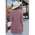 thumbnail image 3 of Women's Long Sleeve Cardigan Open Front Knit Sweaters Solid Soft Casual Loose Outerwear Coats with Pockets, 3 of 9
