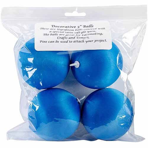 Satin Balls, 3", 4pk