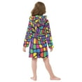 thumbnail image 7 of FORMRS Niños Bathrobe Unisex Hooded Robe Soft Plush Pajamas Sleepwear, Size 2-3T, Colorful Psychedelic, 7 of 7