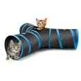 thumbnail image 1 of Túnel para Gatos Pawaboo 3 Vías Extensible 25x53 cm Azul, 1 of 7