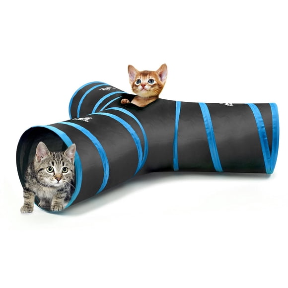 Túnel para Gatos Pawaboo 3 Vías Extensible 25x53 cm Azul