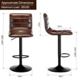 thumbnail image 3 of Duhome Elegant Lifestyle Modern Faux Leather Swivel Adjustable Barstools Hydraulic Counter Stools Dark Brown, 3 of 7