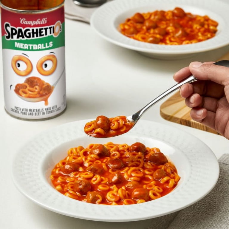 2X-Campbell's SpaghettiOs Canned Pasta with Meatballs - 22.2 oz