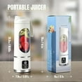 thumbnail image 4 of Cordless Blender - Dual 1500mah Battery & 12 Blades | 3-Speed 450ml Portable Blender| For Smoothies, Juicing, Ice Crushing, Travel, Gym, 4 of 5