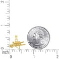 thumbnail image 2 of 10k Gold Unisex Hand Cart Height 17.4mm X Width 14.2mm Tools Charm Pendant Necklace Pendant for Women, 2 of 2