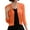 Orange, variant on Women's 2025 Cropped Cardigan Sweaters Trendy Lightweight 3/4 Sleeve Button Down Crochet Mesh Shrugs Top Women's Solid Color Cardigan Hollow Out Knit Sweater Short Coat Black Xl