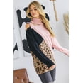 thumbnail image 3 of Turtle Neck Color Block Cutout Sweater, 3 of 5