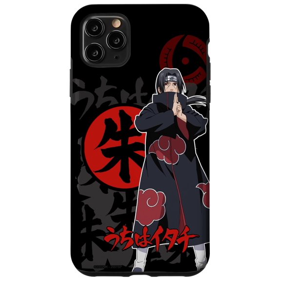 Funda para iPhone 11 Pro Max Naruto Shippuden Itachi y Símbolos