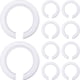 thumbnail image 1 of Anillo reductor de pantalla de lámpara E27 a E14, paquete de 10 adaptador de portalámparas Anillo convertidor Reductor Accesorio de reemplazo de accesorios de iluminación, blanco, 1 of 5