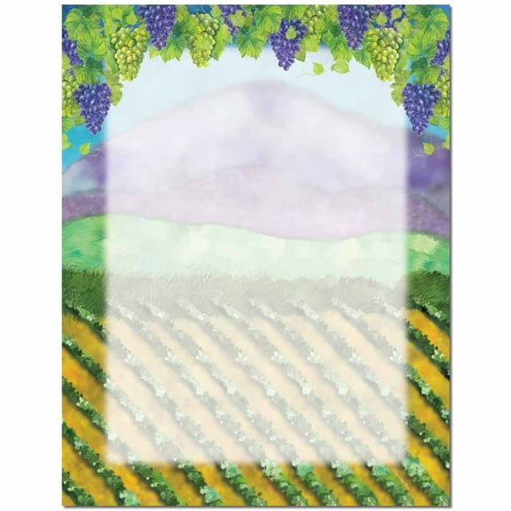 Virginia's Vineyard Letterhead Laser & Inkjet Printer Paper, 100 Sheets per Pack