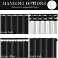thumbnail image 2 of Jainmy Black 100% Blackout Velvet Curtains 90 Inches Long for Bedroom Living Room, Luxury Heavy Thick Thermal Insulated Back Tab Window Drapes,2 Panels,52"x90", 2 of 9