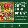 thumbnail image 2 of Acacia Wood Cutting Board 18x12x1 Inch Pre-Oiled Chopping Board with Juice Groove ,Durable Butcher Block for Fruits, Vegetables & Meat, 2 of 8