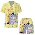 thumbnail image 5 of Winnie The Pooh Eeyore Women's Pajama Set 2-Piece Sleepwear Loungewear Button Down Short Sleeve Summer Silky PJ Set, 5 of 8